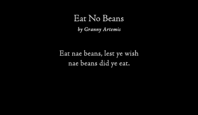 eat no beans
